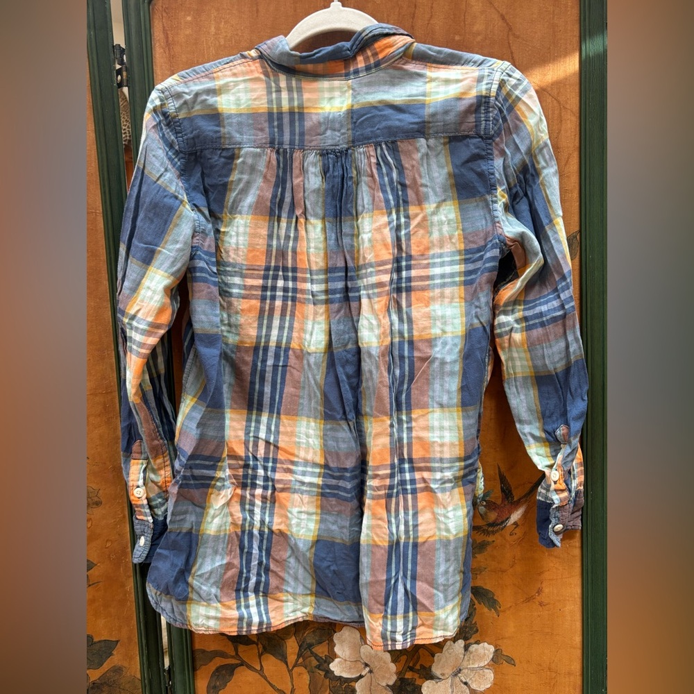 Denim & Supply Ralph Lauren S Utility Western Blue Plaid Button-Down Shirt - Picture 4 of 4